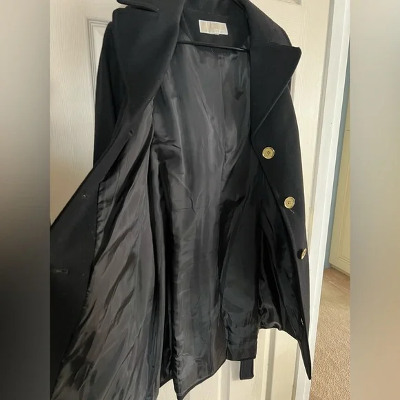 Michael Kors hooded peacoat with belt - Picture 3 of 4